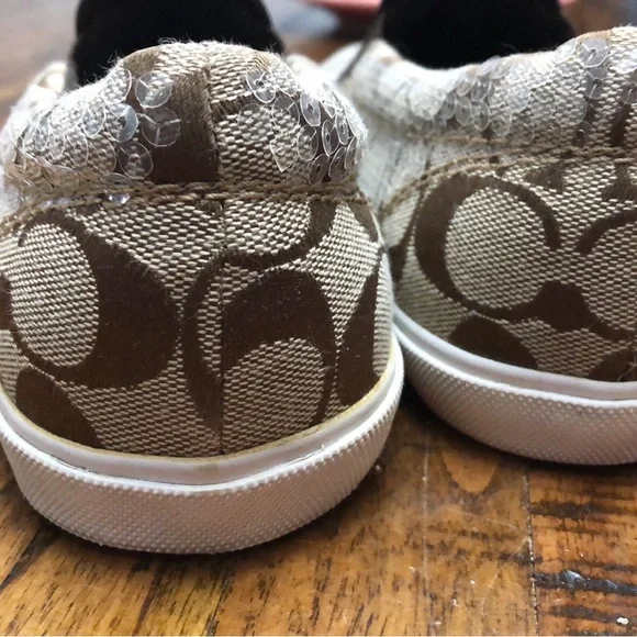 Coach deck shoes 8.5 brown and khaki - Picture 4 of 9